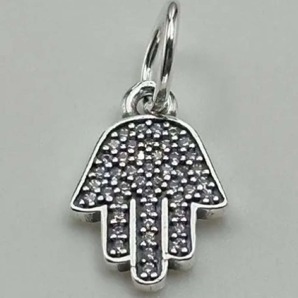 Authentic Pandora Sparkling Hamsa Hand Charm